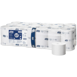 Papier toaletowy Mid-size bez gilzy, 2-warstwowy, T7, 9,3 cm x 11,5 cm x 103,5 m, makulatura, biały, Tork Corpless Mid-size Toilet Roll, Advanced - op. 36 szt.