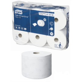Papier toaletowy SmartOne, 2-warstwowy, T8, 13,4 cm x 18 cm x 207 m, celuloza + makulatura, biały, Tork SmartOne Toilet Roll, Advanced - op. 6 szt.