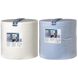 Ręcznik, czyściwo, biały/niebieski, 2-warstwowy, rolka, W1, celuloza, 36,9 cm x 34 cm x 340 m, Tork Heavy-Duty Wiping Paper Combi Roll - op. 1 szt.