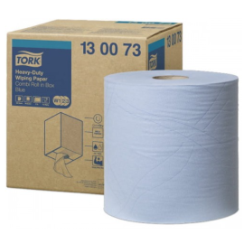 Ręcznik, czyściwo, niebieski, 2-warstwowy, rolka, W1/W2/W3, celuloza, 23,5 cm x 34 cm x 170 m, Tork Heavy-Duty Wiping Paper Combi Roll in Box - op. 1 szt.