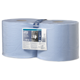Ręcznik, czyściwo, niebieski, 3-warstwowy, rolka, W1/W2, celuloza, 23,5 cm x 34 cm x 119 m, Tork Industrial Heavy-Duty Wiping Paper Combi Roll - op. 2 szt.