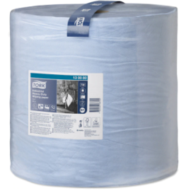 Ręcznik, czyściwo, niebieski, 3-warstwowy, rolka, W1, celuloza, 36,9 cm x 34 cm x 255 m, Tork Industrial Heavy-Duty Wiping Paper Roll - op. 1 szt.
