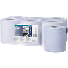 Ręcznik, czyściwo, niebieski, 2-warstwowy, rolka, M2, makulatura, 20 cm x 35 cm x 157,5 m, Tork Wiping Paper Plus Centrefeed Roll Blue - op. 6 szt.