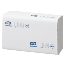 Ręcznik do rąk, 2-warstwowy, makulatura, "zetka", składany, 21,3 cm x 23,4 cm x 237 odc., H2, Tork XPress Multifold Hand Towel Universal - op. 20 szt.
