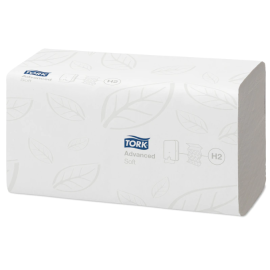 Ręcznik do rąk, 2-warstwowy, celuloza + makulatura, "zetka", składany, 21,2 cm x 34 cm x 136 odc., H2, Tork XPress Soft Multifold Hand Towel Advanced - op. 21 szt.