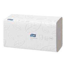 Ręcznik do rąk, 2-warstwowy, celuloza + makulatura, "zetka", składany, 21,2 cm x 25,5 cm x 180 odc., H2, Tork XPress Soft Multifold Hand Towel Advanced - op. 21 szt.