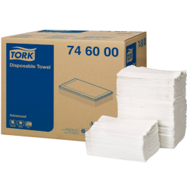 Tork, ręcznik do wycierania włosów, fryzjerski, jednorazowy, 30 cm x 70 cm, 5-warstwowy, celuloza, Disposable Towel, Advanced - op. 250 szt.