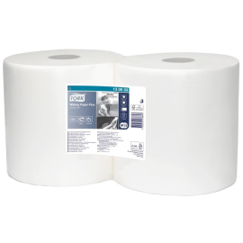 Ręcznik, czyściwo, biały, 2-warstwowy, rolka, W1/W2, celuloza, 25,5 cm x 33 cm x 264 m, Tork Wiping Paper Plus Combi Roll - op. 2 szt.