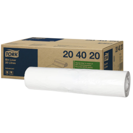 Tork, worki na odpady, sanitarne, białe, 20 L, B2, Bin Liner 20 Litres - op. 100 szt.