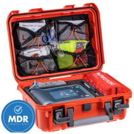 TRAUMA KIT Defibrylator AED Philips FRx - Klucz pediatryczny - Krwotoki - RKO/Ochrona osobista - Walizka (pomarańczowy)