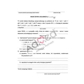 Orzeczenie lekarskie do kierowania pojazdami A5 - aktualny wzór!