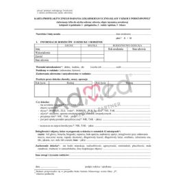 Karta badania profilaktycznego ucznia klasy I