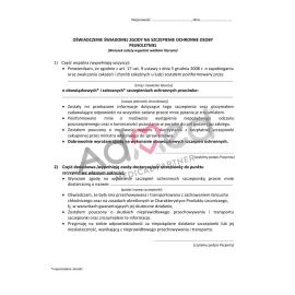 Formularz świadomej zgody na szczepienie osoby dorosłej