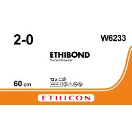 Szew niewchłanialny Ethibond Excel W6233; rozm. 2/0 ; szew bezigłowy ; 13x60 cm ;