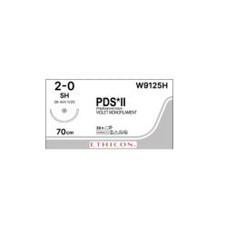 Szew wchłanialny syntetyczny PDS II W9125H rozm. 2/0 ; igła 26 mm - 1/2 koła ; dł. 70cm fioletowy