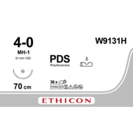 Szew wchłanialny syntetyczny PDS II W9131H rozm. 4/0 ; igła 31 mm - 1/2 koła ; dł. 70cm fiolet