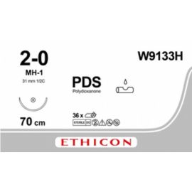 Szew wchłanialny syntetyczny PDS II W9133H rozm. 2/0 ;igła 31 mm - 1/2 koła ; dł. 70cm fioletowy