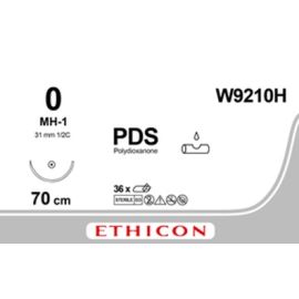Szew wchłanialny syntetyczny PDS II W9210H rozm. 1/0 ; igła okrągła 31mm ; 70cm ; fioletowy,