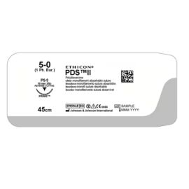 Szew wchłanialny syntetyczny PDS II W9865T rozm. 5/0 ; igła 16 mm - 3/8 koła ; dł. 45 cm niebarwiony