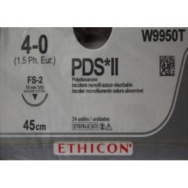 Szew wchłanialny syntetyczny PDS II W9950T rozm. 4/0 ; igła 19 mm - 3/8 koła ; dł. 45cm bezbarwny