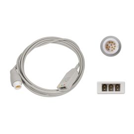 Kabel EKG do monitorowania rozłączny, 3-odprowadzeniowy, system VS, wtyk okrągły 12-pin, dł. 270 cm, op. 1 szt.