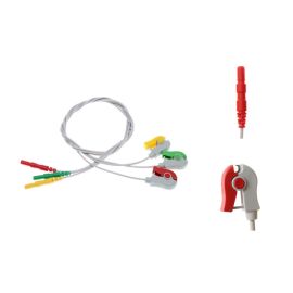 Przewód dołączeniowy EKG, 3-odprowadzeniowy, klamra, system DIN, dł. 60 cm, op. 3 szt.