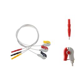 Przewód dołączeniowy EKG, 3-odprowadzeniowy, klamra, system DIN, dł. 60 cm, op. 3 szt.