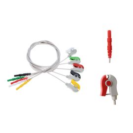 Przewód dołączeniowy EKG, 5-odprowadzeniowy, klamra, system DIN, dł. 60 cm, op. 5 szt.