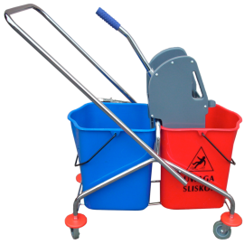 Wózek dwuwiaderkowy z prasą pojemność 2x23l