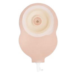 Worek urostomijny jednoczęściowy, z elastycznym kranikiem, do wycinania lub z gotowym otworem, beżowy z okienkiem, Esteem®+ Soft Convex Convatec