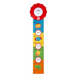 Wzrostomierz, stadiometr, miarka wzrostu do mocowania na ścianie z motywem zwierząt, Fisher-Price