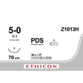 Szew wchłanialny syntetyczny PDS II Z1013H rozm. 5/0 ; igła 13 mm - 3/8 koła ; C-1; dł. 70 cm fiolet