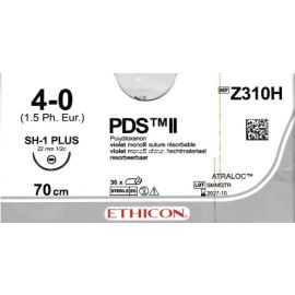 Szew wchłanialny syntetyczny PDS II Z310H rozm. 4/0 ; igła 22 mm - 1/2 koła ; dł. 70cm fiolet