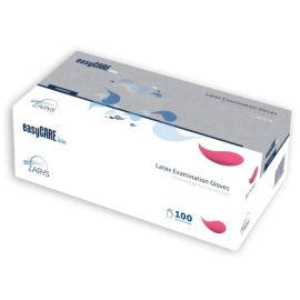 Rękawiczki lateksowe, pudrowane, białe, easyCare Latex, Zarys - op. 100 szt. 